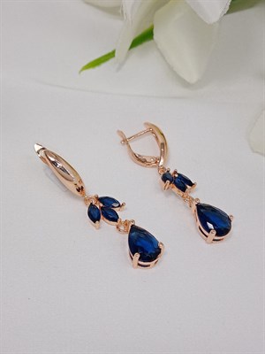 Серьги "Сапфировая тайна" 4144