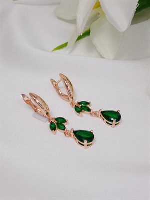 Серьги "Изумрудная тайна" 4143