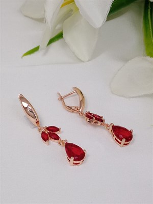 Серьги "Рубиновая тайна" 4148