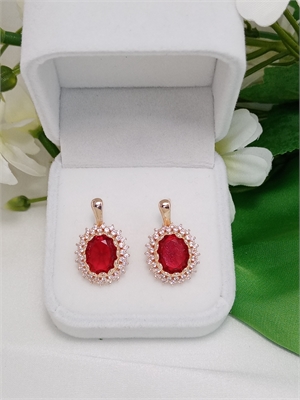 Серьги "Рубиновое счастье" 4710