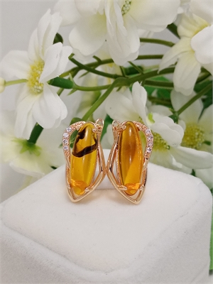 Серьги "Янтарный романс" 4712