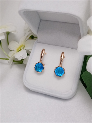 Серьги "Искры аквамарина" 4725