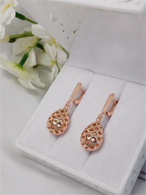 Серьги подвески "Золотая капель" 4760