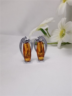 Серьги "Серебряный янтарь" 4783