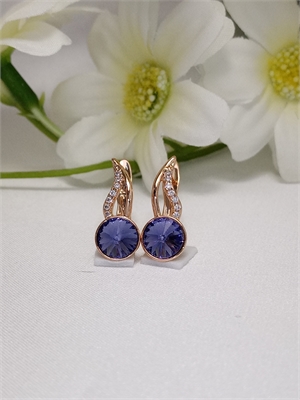 Серьги "Чароитовый самородок" 4785