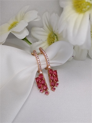 Серьги "Малиновый рассвет" 4778