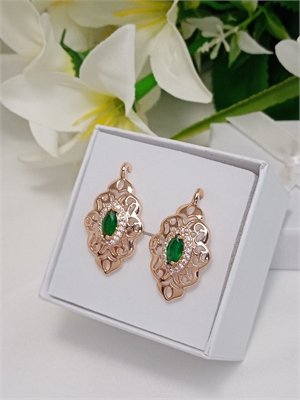 Серьги "Кружева изумруда" 2991