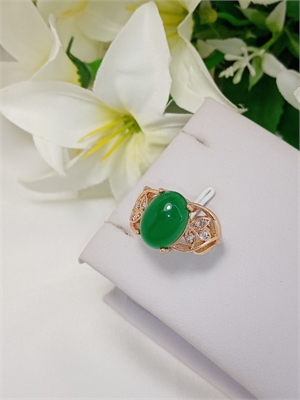 Кольцо "Бархатный изумруд" 4816