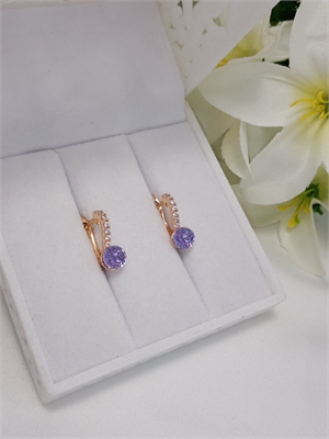 Серьги детские сиреневый "Блеск в глазах" 3928