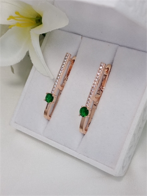 Серьги "Искрящийся изумруд" 4092