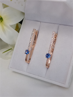 Серьги "Искрящийся аквамарин" 4095