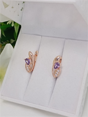 Серьги "Фиолетовый тюльпан" 4380