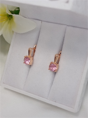 Серьги "Блестящий родолит" 3129