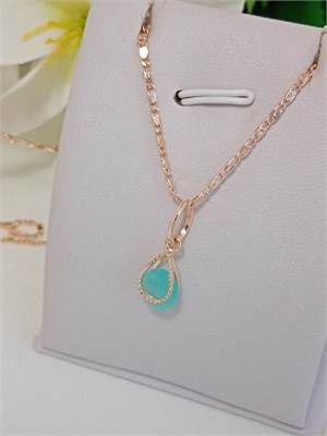 Кулон с цепочкой "Лазуритовая капель" 4833