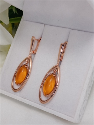 Серьги "Янтарное вдохновение" 4838