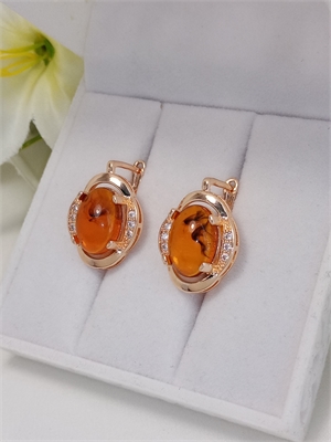 Серьги "Янтарное настроение" 4411