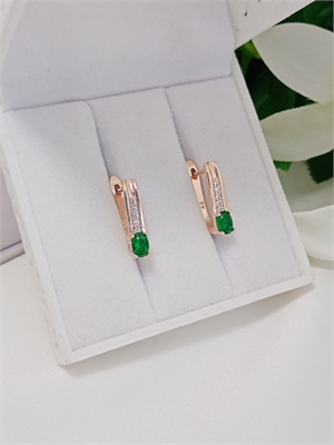 Серьги "Желание изумруда" 3123