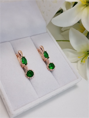 Серьги "Изумрудное явление" 3683