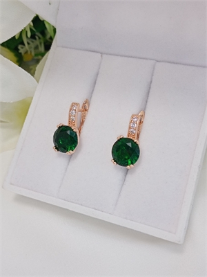 Серьги "Изящный изумруд" 4111