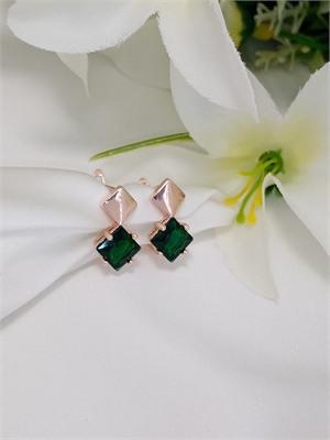 Серьги "Изумрудное великолепие" 4604