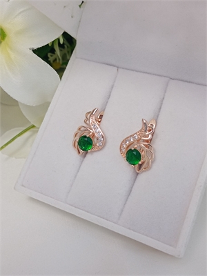 Серьги "Изумрудный блеск" 4591