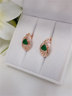 Серьги "Изумрудная нежность" 3606