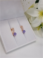 Серьги детские сиреневый 