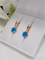 Серьги "Искры аквамарина" 4725
