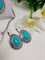 Серьги "Роскошь бирюзы" 3744