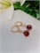 Серьги "Капли граната" 3166