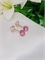 Серьги гвоздики "Розово-фиолетовая палитра" 3941