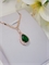 Кулон с цепочкой "Изумрудный шик" 4622