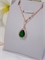 Кулон с цепочкой "Изумрудный шик" 4622