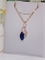 Кулон с цепью "Сапфировое лето" 4614