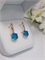 Серьги "Искры аквамарина" 4725