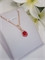 Кулон с цепочкой "Рубиновая капель" 4834
